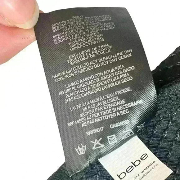 Bebe Black & Gold  Peplum Sequin Striped Top XL – Party, Cocktail, Metallic - Picture 14 of 16